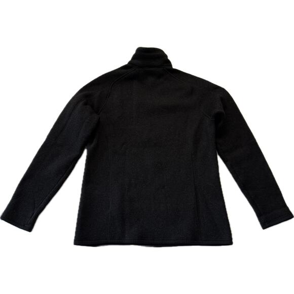 PATAGONIA Better Sweater 1/4 Zip Fleece Pullover Women's Size L Black Branded - Picture 2 of 15